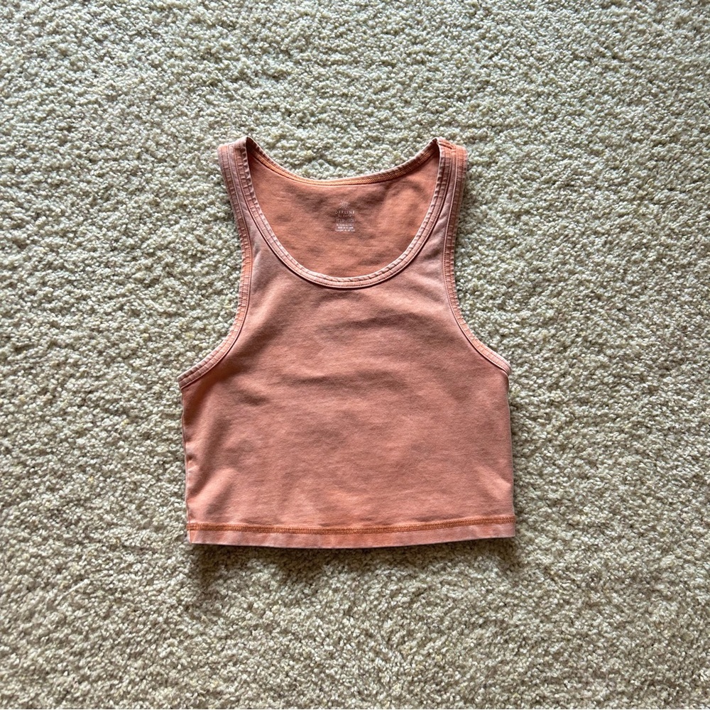 Orange Aerie Cropped Tank